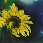 Sonnenblume blau